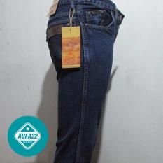 Celana Jeans Wrangler Super Reguler Fit Biowash - Biru Tua Promo Terbaru