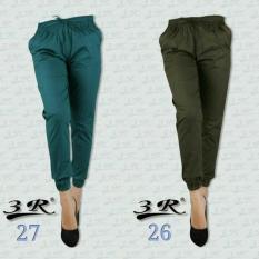 Celana Joger Katun Wanita 3R Original Ukuran L Hijau Army Gambar utama no 26