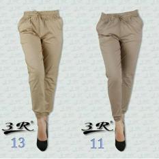 Celana Joger Katun Wanita 3R Original Ukuran L Krem su Gambar utama no 13