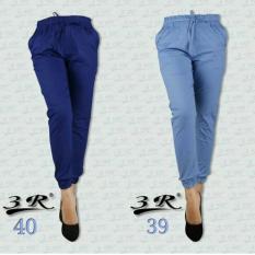 Celana Joger Katun Wanita 3R Original Ukuran XL Biru BCA Gambar utama gambar no 40