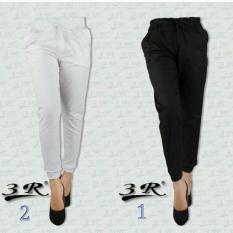 Celana Joger Katun Wanita 3R Original Ukuran L Putih / White Gambar utama no 2