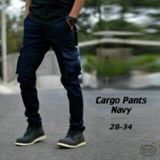 Celana Jogger Cargo Panjang Celana Pria Celana Distro Bandung Navy - A59bc9