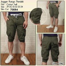 Celana Jogger Cargo Pendek 70084 Green Army