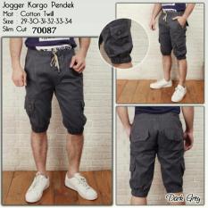 Celana Jogger Cargo Pendek 70087 Drak Grey