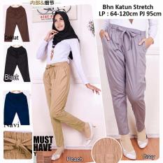 Celana jumbo panjang wanita jumbo long pant Meliya - navi