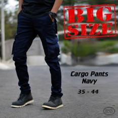 Celana Kargo Panjang Navy Big Size Cargo Gunung Biru Pdl - Ofx5vt