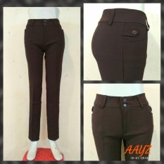 Celana Kerja Wanita Coklat Tua / Celana Kantoran wanita / Celana Formal Cewek / Celana bahan perempuan