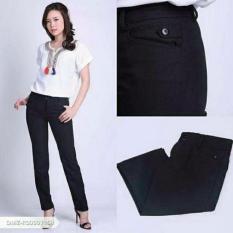 Celana kerja wanita Hitam/ Celana kantoran wanita / Celana Formal Cewek / Celana bahan perempuan