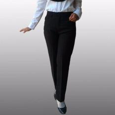 Celana Kerja Wanita Slim Fit Warna Hitam