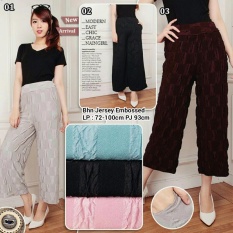 Celana kulot panjang wanita jumbo long pant Anabella - tosca