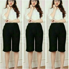 arwearhouse celana kulot pendek waffle/babat - hitam