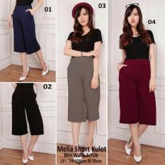 Celana kulot pendek wanita jumbo short pant Sofia - 03 abu