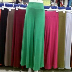 Celana Kulot Polos Panjang Standar -Rayon (kaos)-aneka warna