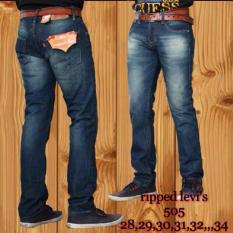 Celana Levis505 Ripped Blueblack Wash Original Import/Celana Levis505 - 63D377