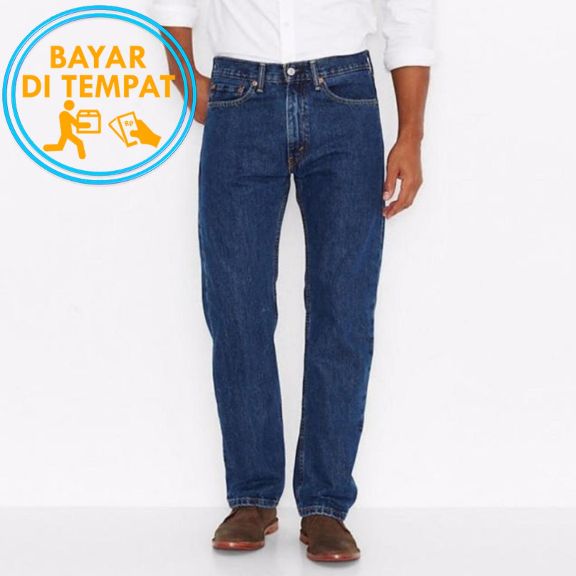 Celana Murah Jeans Regular Pria Blue Wash (Biru Classic)