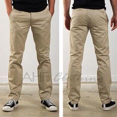 Celana Panjang Chino/Chinos/Cino Pria/Cowok - Krem(Cream)/Abu(Grey)/Hitam(Black)