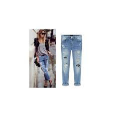 Celana Panjang Jeans Biru Skinny Pensil Motif Sobek Trouser (AF T 04)