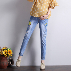 Celana Panjang Jeans Elastis Ibu Hamil (Gambar Warna)