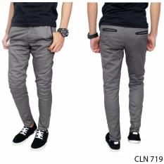 Celana Panjang Pria Abu Chinos Grey