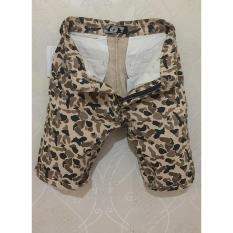Celana Pendek bahan kampas motif loreng murah