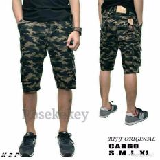 Celana pendek cargo army loreng murah bahan tebal good qulity produk
