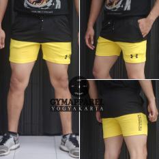 Celana pendek olahraga under armour running combine training fitness gym dri fit tennis sepeda unisex