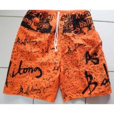 Celana pendek pantai ballibong tutul Orange
