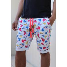 Ajoe Celana Pendek Distro Pria Santai / celana pendek pria santai Motif Printing Stretch dengan karet pinggang ALL SIZE