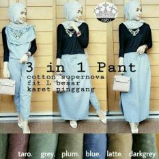 Celana Rok Baju Zaskia 3 In 1- Jumpsuit- Bahan Cewe Murmer - K8ssei