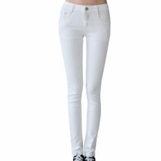 Celana Wanita Jeans Stretch Putih