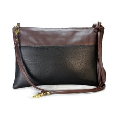 Ceviro Lotus Three way Style Bag Black-Coffee (Sling-Clutch-CrossBody)