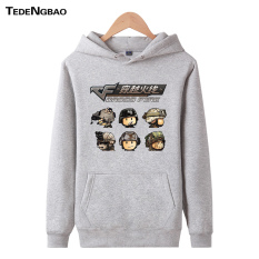 CF Tambah Beludru Pria Permainan Tim Pakaian Siswa Kaos Sweater (Abu-abu 2)