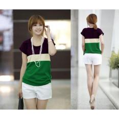 Cheap Blouse 3w ungu cream hijau