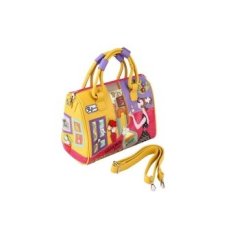 CHEER Barat PU Bahu Wanita Kartun Bordir DecorCross-body Wrist Tas Naik Merah-Internasional