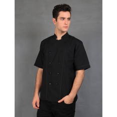 Chef Series Basic Tangan Pendek Baju Koki - Hitam