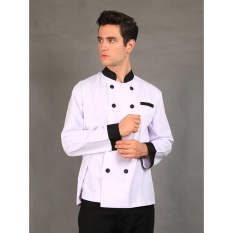 Chef Series Silver Series Tangan Panjang Baju Koki - Putih