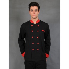 Chef Series Silver Series Tangan Panjang Baju Koki - Hitam
