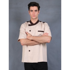 Chef Series Universal Tangan Pendek Baju Koki - Krem