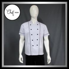 Chef Wear Baju Koki Putih Lengan Pendek S-XXL