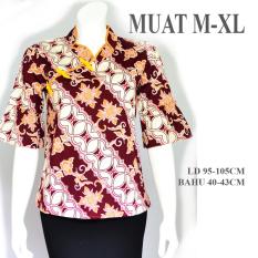 cheongsam atasan batik baju imlek A515 merah kuning