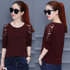 Feminim Korea Modis Gaya Lengan Panjang Wanita Baru Baju Dalaman Atasan (Yin Hong)