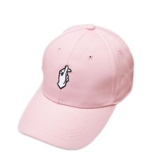Kuhong Chic Korea Ulzzang cinta jari-gesture melengkung Eaves Musim Panas bisbol Hat pria Cap Merah Muda - intl