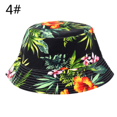 Chic Unisex pria wanita Boonie berburu memancing kolam Cap topi ember bunga matahari 4# - ต่าง ประเทศ