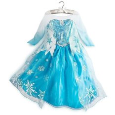 Anak-anak Frozen Kartun Gaun Putri Baju Pesta Cosplay Dress _ Style 4-Intl