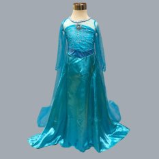 Anak-anak Frozen Kartun Gaun Putri Baju Pesta Cosplay Dress _ A 9-Intl