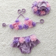 Anak-anak Swimwear Baju Renang Wanita untuk Girls Kids 2017 Baju Renang Bikini Bayi Tahan Air Cap Biquini Infantil Menina-Intl
