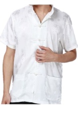 Tradisi Cina Satin Kaus (Putih)-Internasional