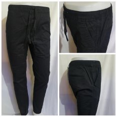 JOGER PANT - Celana Joger Bahan Katun Twill Tidak Luntur - Jahitan Rapi - Street Karet – Hitam