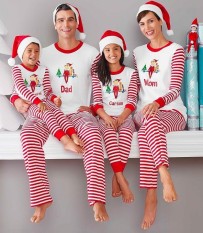 Natal Anak-anak Setelan, Cetak Rumah Layanan, Piyama Dua Potong (Mom Model)-Internasional