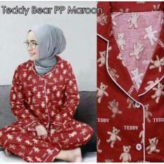 CIPITIH SHOP-BAJU TIDUR WANITA/BAJU TIDUR MOTIF KARTUN/PIYAMA MOTIF TEDDY BEAR/PIYAMA TERMURAH BAHAN KATUN JEPANG GOOD KUUALITY.